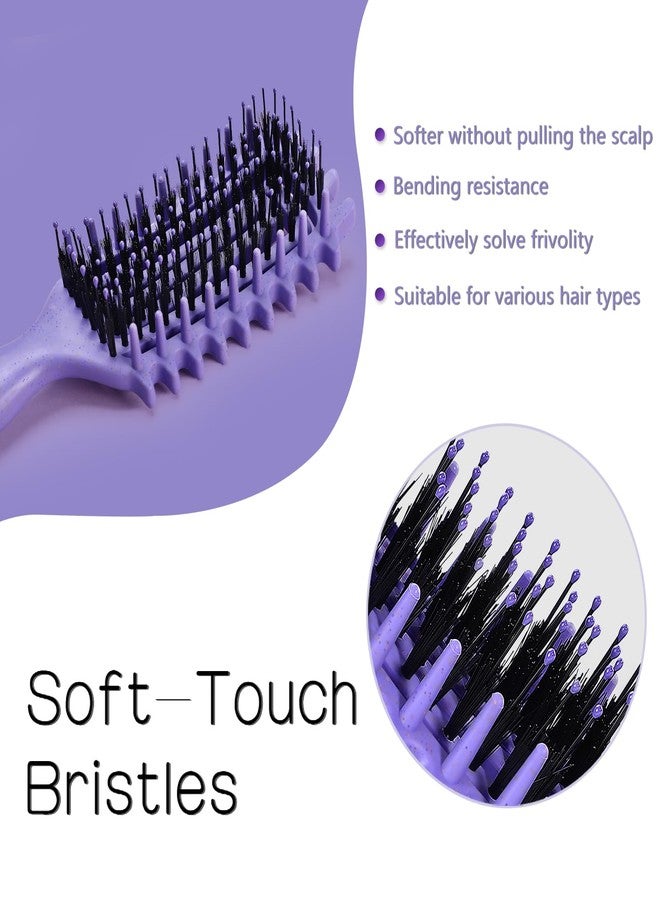 Tcsxady Curly Hair Brush,Curl Defining Brush for Effortlessly Defined Curls & Waves,Vented Hair Brush for Wet & Dry Hair,Women and Men,Reduces Frizz (Purple) - Image 3